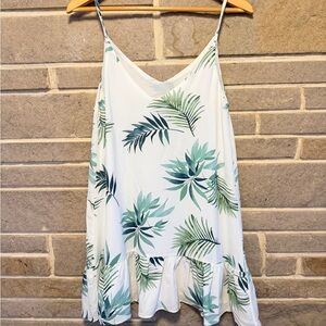 Tropical Leaf Print Dress